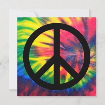 Tie Dyed Black Peace Sign by peacegifts at Zazzle