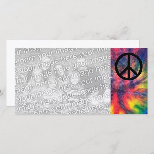 Tie Dyed Black Peace Sign (Front/Back)