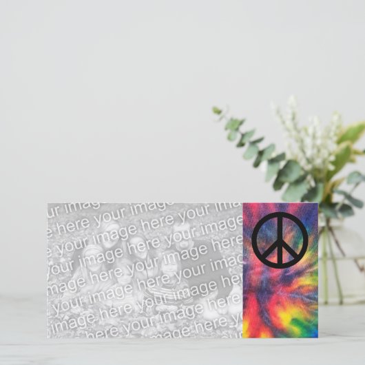 Tie Dyed Black Peace Sign (Standing Front)