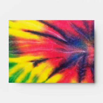 Tie Dyed Black Peace Sign A6 Envelope by peacegifts at Zazzle