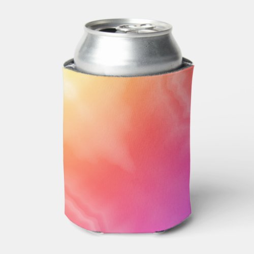 Tie dyed groovy funky retro swirl modern cool  can cooler