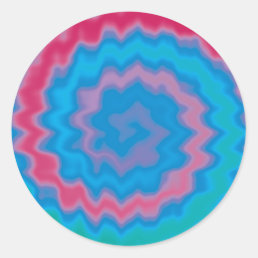 Tie dyed groovy funky retro swirl pattern cool classic round sticker