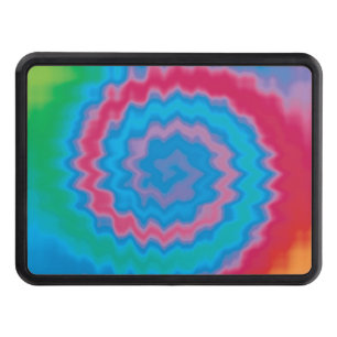 Tie dyed groovy funky retro swirl pattern cool hitch cover