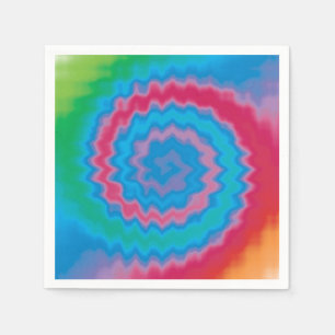 Tie dyed groovy funky retro swirl pattern cool napkins