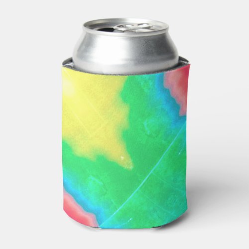 Tie dyed groovy funky retro swirl vintage cool can cooler