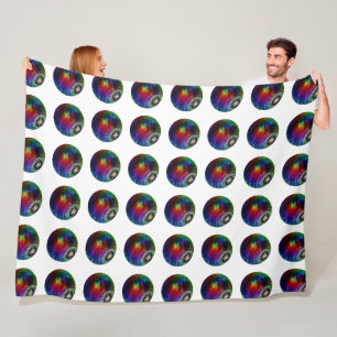 Tie Dyed Lawn Bowls, Large Fleece Blanket