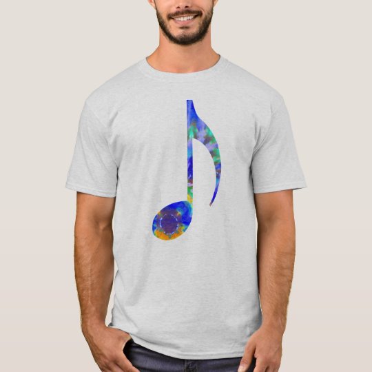 Tie Dyed Musical Note Shirt