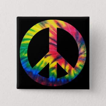 Tie Dyed Peace Pinback Button by peacegifts at Zazzle