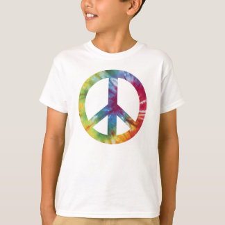 Tie Dyed Peace Sign Kid's Long Sleeved Tee Shirt