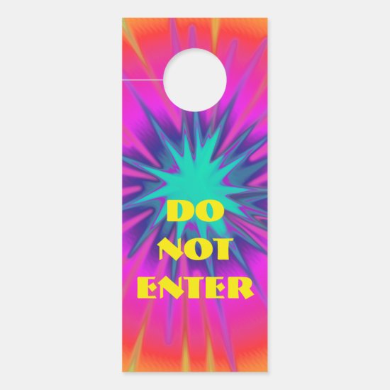 Tie Dyed Two Sided Design | Psychedelic Hippie Door Hanger