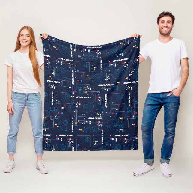 TIE Fighter HUD Pattern Fleece Blanket (In Situ)