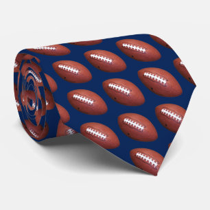 Tie, Football, Blue Background Tie