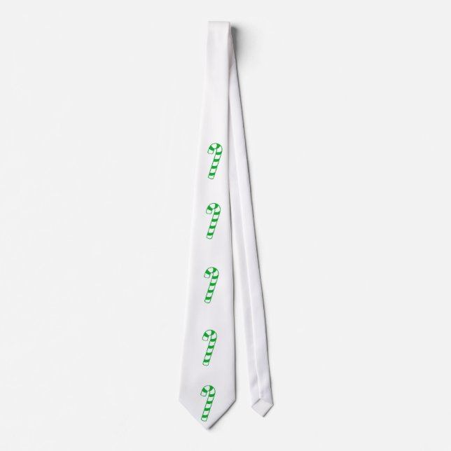 Tie - Green Candy Canes (Front)