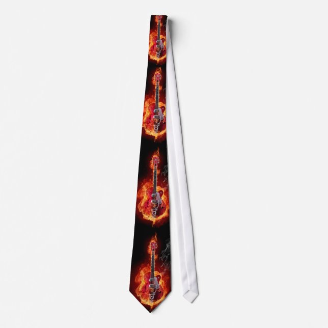 tie, guitar, rock and roll,blues, jazz,hell tie (Front)