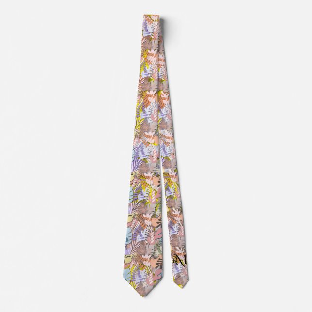 Tie : Organic Leaves (yellow) (Front)