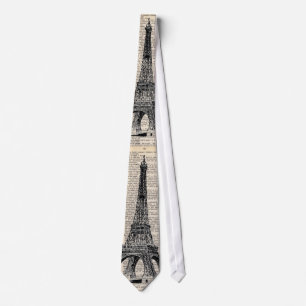 tie, paris, vintage, eiffel tower tie