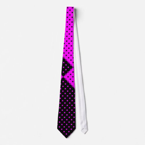 Tie Pink and Black Polka Dot