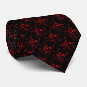 Tie/Red Skulls Neck Tie