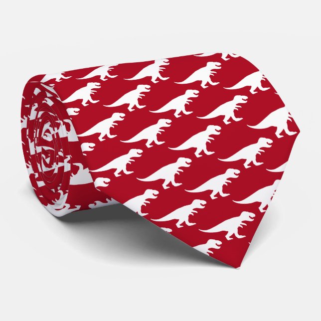 Tie REX - T-Rex King Dinosaur Tyranosaurus Red (Rolled)