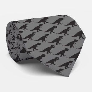 Tie REX - T-Rex King of the Dinosaurs Black Grey 