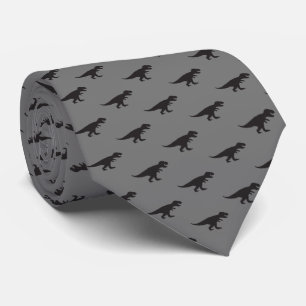 Tie REX - T-Rex King of the Dinosaurs Elegant Gray