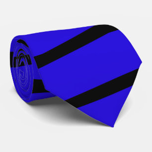 Tie, Royal Blue and Black Stripe Neck Tie