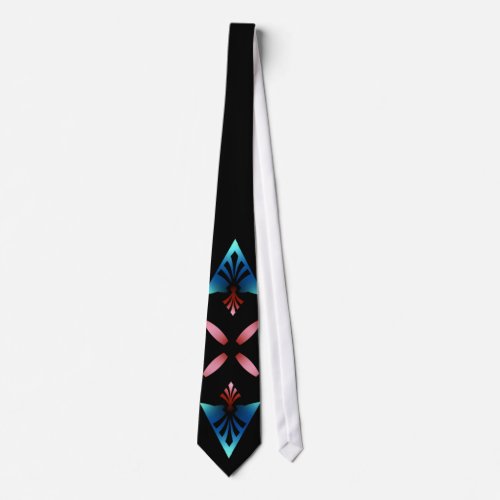 Tie Spearhead Design Red Blue Tie