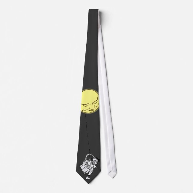Tie: THe Girl with the Moon on a String Neck Tie (Front)