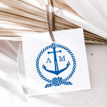 Tie The Knot Boat Anchor Wedding Monogram Initials Self-inking Stamp<br><div class="desc">Stylish nautical themed design features boat anchor with monogram initial of the bride and groom's names framed by a rope with tied knot.</div>