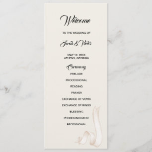 Tie the knot double side program card 