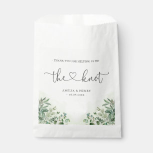 Tie the Knot Eucalyptus Chic Wedding Thank You Favor Bag