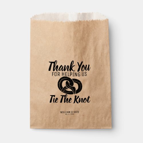 Tie the Knot Pretzels Treat Wedding Favor Bag