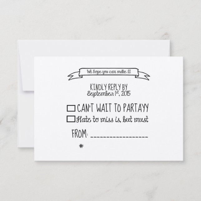 Tie the Knot RSVP card (Front)