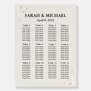 Tie the knot Seating Chart Foam Boards
