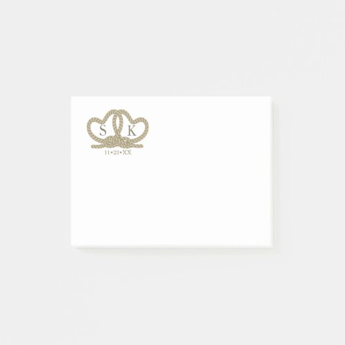 Tie The Knot Wedding Gold ID678 Post_it Notes