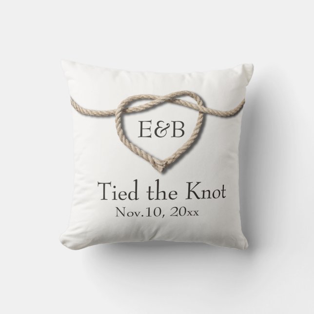Tie the Knot Wedding Pillow (Front)