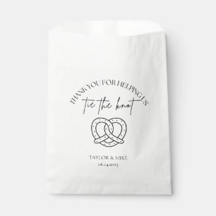 Tie the Knot Wedding Pretzel Favor Bags