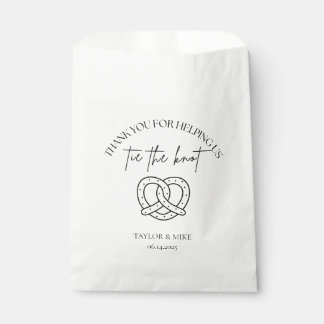 Tie the Knot Wedding Pretzel Favor Bags