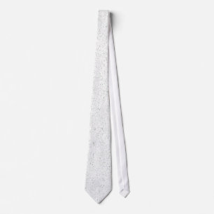 Tie. Velvet Effect White. Neck Tie