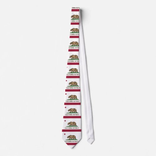 Tie with Flag of California USA