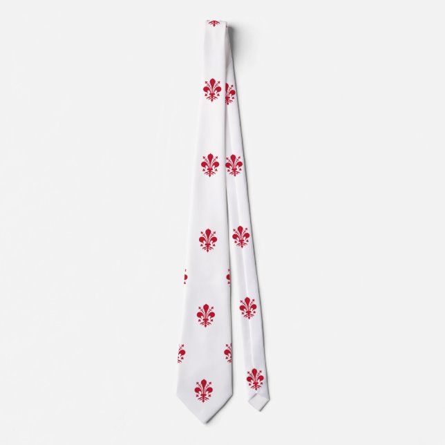 Tie with Flag of Florence, Italy (Front)