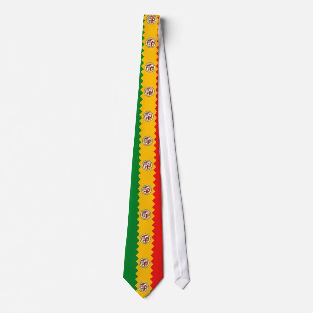 Tie with Flag of Los Angeles, California (Front)