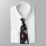 Tie with geometric triangle pattern artistic style