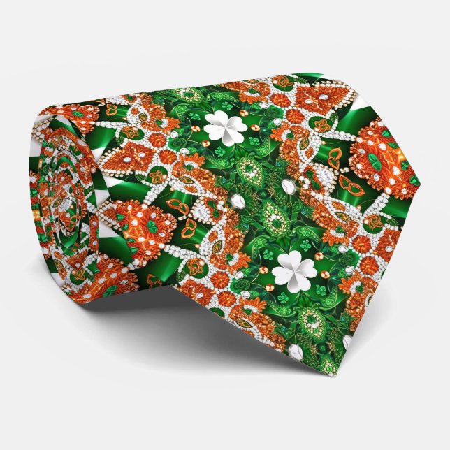 Tie with Ireland Colors Design (Rolled)