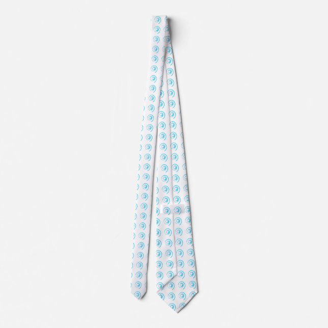 Tie with Tiled Light Blue Twirls (Back)