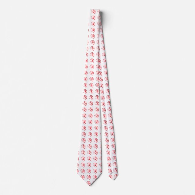 Tie with Tiled Light Red Twirls (Front)