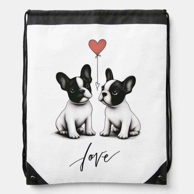 Tied by the Heart Drawstring Bag (Front)