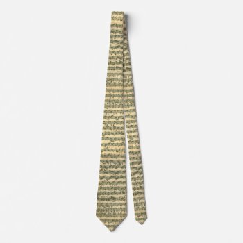 Tied Chaconne Bach Music Manuscript Tie by missprinteditions at Zazzle