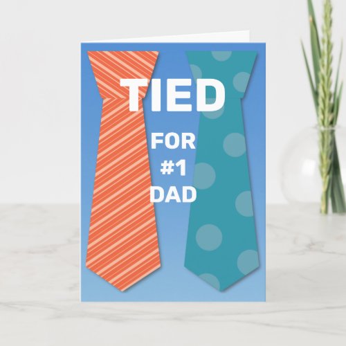 Tied for Number 1 Gay Dad Fathers Day Card