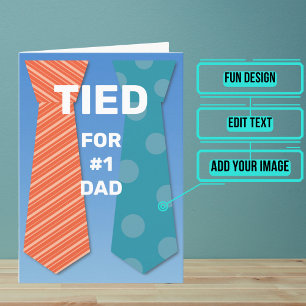 Tied for Number 1 Gay Dad Father's Day Card